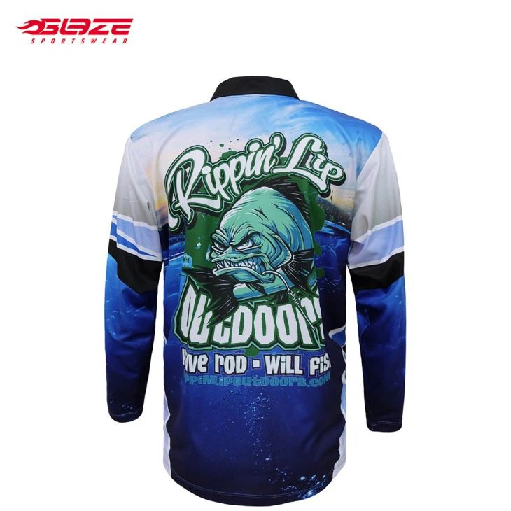 Long Sleeve 100% Polyester Custom-made Polo Collar Fishing Shirt Long Sleeve 100% Polyester Custom-made Polo Collar Fishing Shirt